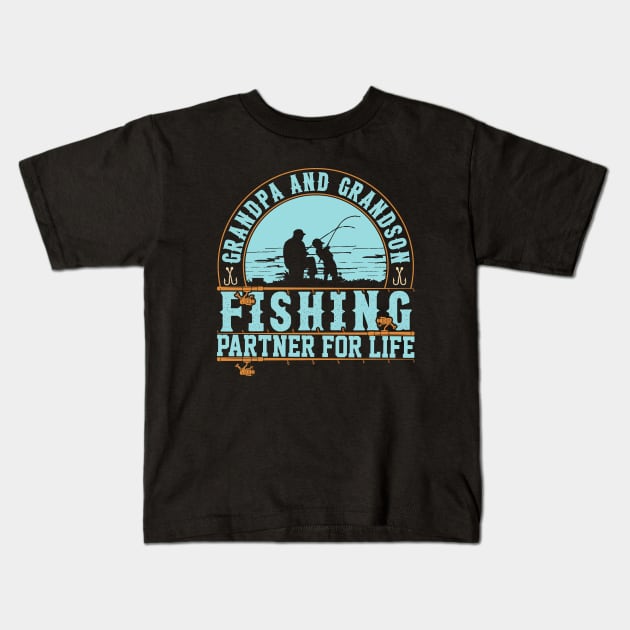 Grandma granddaughter fishing partner for life Kids T-Shirt by  El-Aal